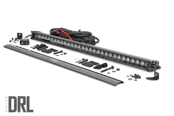 Rough Country - 30 Inch CREE LED Light Bar Single Row Black Series w/Cool White DRL Rough Country