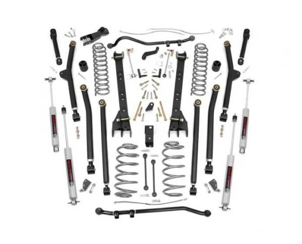 Rough Country - 4 Inch Jeep Long Arm Suspension Lift Kit 04-06 Wrangler Unlimited TJ Rough Country