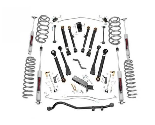 Rough Country - 4 Inch Jeep X-Series Suspension Lift Kit 97-06 Wrangler TJ Rough Country