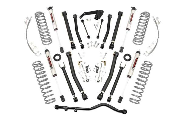 Rough Country - 4 Inch Jeep X-Series Suspension Lift Kit w/V2 Shocks 07-18 Wrangler JK Rough Country