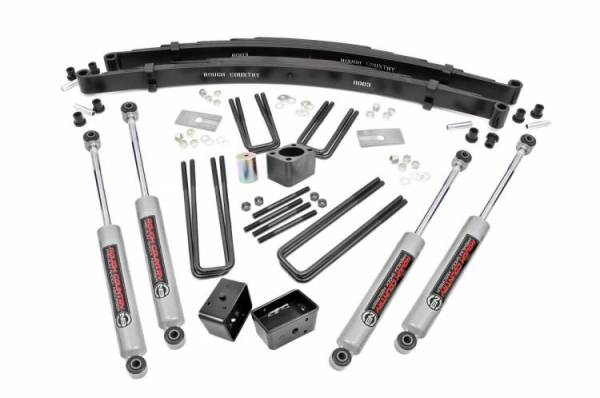 Rough Country - 4 Inch Suspension Lift Kit Dana 60 70-74 W100/W200/W300 Rough Country