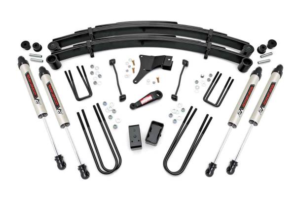 Rough Country - 4 Inch Suspension Lift Kit V2 Monotube Shocks Early 99 Ford F-250/F-350 Super Duty Rough Country