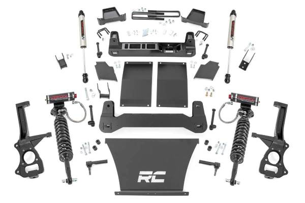 Rough Country - 4 Inch Suspension Lift Kit Vertex & V2 19-20 Silverado/Sierra 1500 Trailboss/AT4 4WD Rough Country