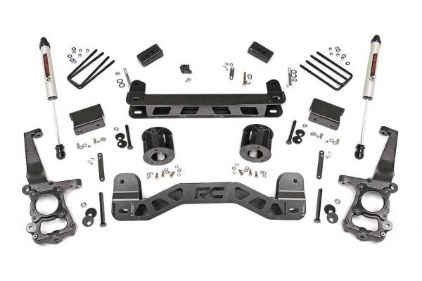 Rough Country - 4 Inch Suspension Lift Kit w/V2 Shocks 15-20 F-150 2WD Rough Country