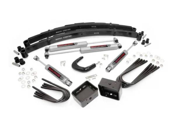 Rough Country - 4 Inch Suspension Lift System 52 Inch Rear Springs 73-76 C20/K20/C25/K25 Rough Country