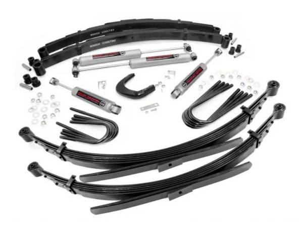 Rough Country - 4 Inch Suspension Lift System 56 Inch Rear Springs 77-87 C20/K20 Pickup Rough Country