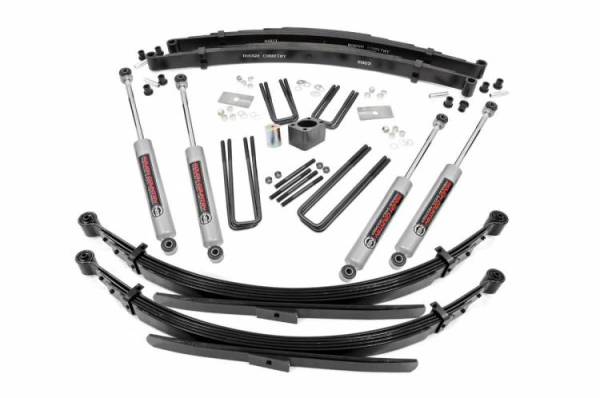 Rough Country - 4 Inch Suspension Lift System Dana 60 74-77 W100/W200/W300 Rough Country