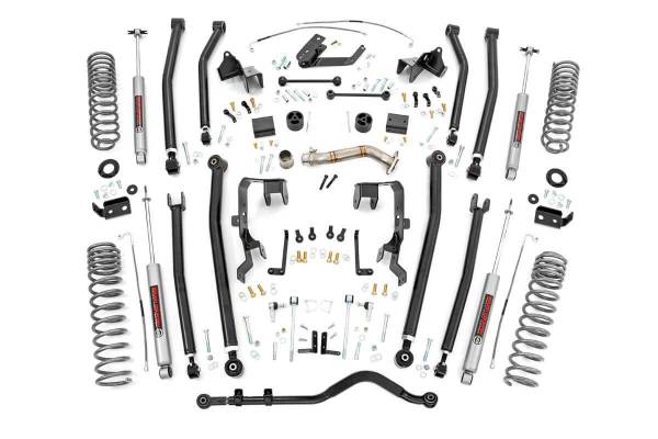 Rough Country - 4.0 Inch Jeep Long Arm Suspension Lift Kit 12-18 Wrangler JK 4-door Rough Country