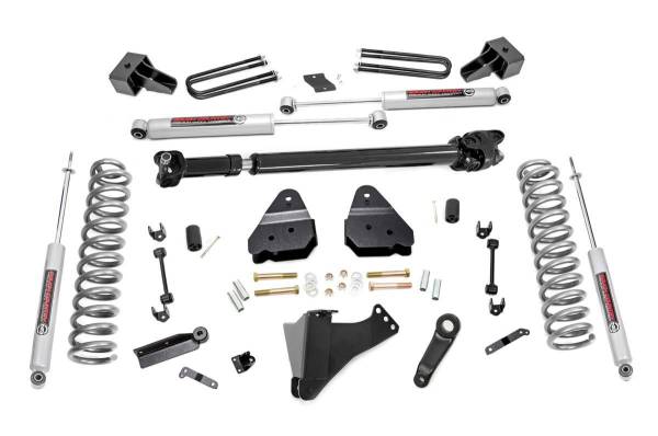 Rough Country - 4.5 Inch Inch Ford Suspension Lift Kit w/ N3 Shocks and Front Driveshaft 17-20 F-350 4WD Diesel Dually Rough Country