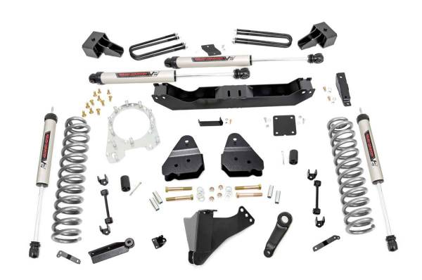 Rough Country - 4.5 Inch Inch Ford Suspension Lift Kit w/ V2 Shocks 17-20 F-350 4WD Diesel Dually Rough Country