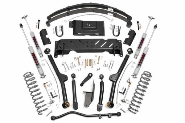 Rough Country - 4.5 Inch Jeep Long Arm Suspension Lift System 84-01 XJ Cherokee-2.5L/4.0L/NP231 Rough Country