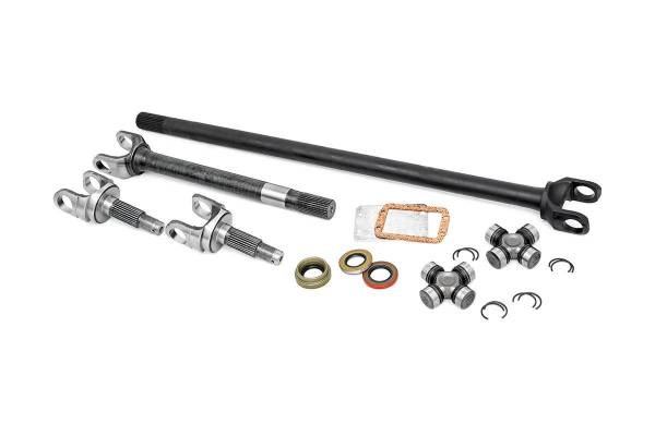 Rough Country - 4340 Chromoly Replacement Front Axle Kit w/Grizzly Locker-Dana 30, 30 Spline TJ/YJ/XJ/ZJ Rough Country