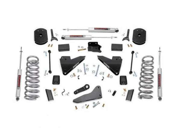 Rough Country - 5 Inch Suspension Lift Kit Coil Springs Radius Drops 14-18 RAM 2500 4WD Diesel Rough Country