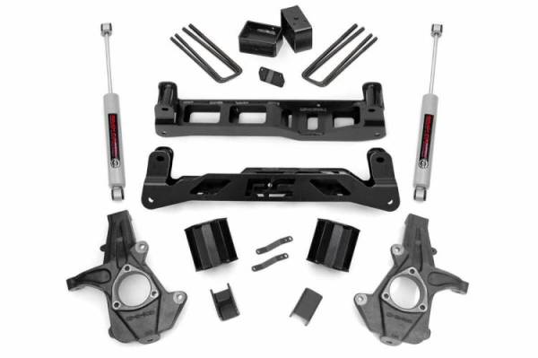 Rough Country - 5 Inch Suspension Lift Kit w/N3 Shocks & Struts 14-17 Silverado/Sierra 1500 2WD Cast Steel Rough Country