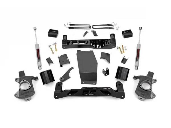 Rough Country - 5 Inch Suspension Lift Kit w/N3 Shocks & Struts 14-18 Silverado/Sierra 1500 4WD Cast Steel Rough Country