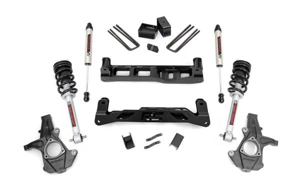 Rough Country - 5 Inch Suspension Lift Kit w/V2 Shocks & Struts 07-13 Silverado/Sierra 1500 2WD Rough Country