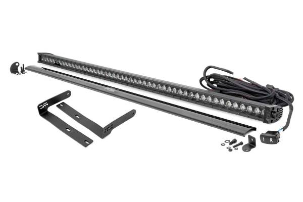 Rough Country - 50 Inch Single Row LED Light Kit Black Series White DRL Front-Facing 14-22 Kubota RTV-X900/RTV-X1100 Diesel Rough Country