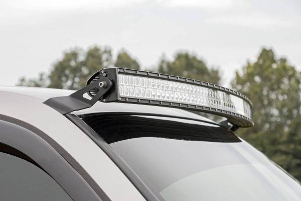 Rough Country - 54 Inch Curved LED Light Bar Upper Windshield Mounts 99-06 PU/SUV Rough Country