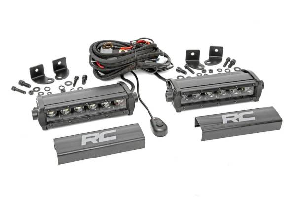 Rough Country - 6 Inch CREE LED Light Bars Pair Black Series Rough Country