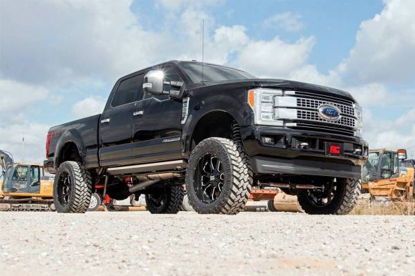 Rough Country - 6 Inch Ford 4-Link Suspension Lift Kit 17-19 F-250 4WD Diesel w/Overloads Rough Country