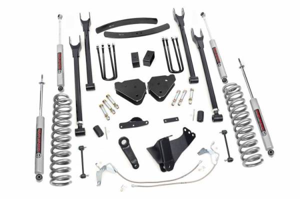 Rough Country - 6 Inch Ford 4-Link Suspension Lift Kit Diesel 02-10 F-250/F-350 Super Duty Rough Country