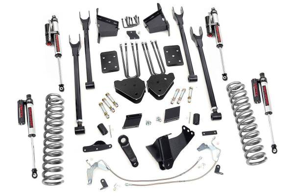 Rough Country - 6 Inch Ford 4-Link Suspension Lift Kit Vertex 11-14 F-250 4WD No Overloads Rough Country