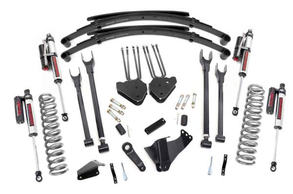 Rough Country - 6 Inch Ford 4-Link Suspension Lift System w/Vertex Shocks 05-07 F-250/350 4WD Diesel Rough Country