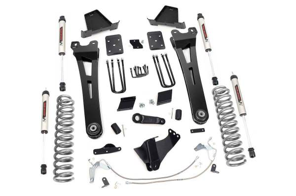 Rough Country - 6 Inch Ford Radius Arm Suspension Lift Kit No Overload Springs w/V2 Shocks 15-16 F-250 Rough Country