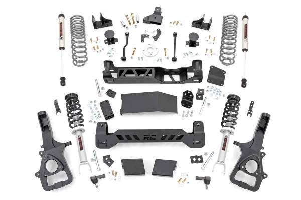 Rough Country - 6 Inch RAM Suspension Lift Kit w/Loaded Struts and V2 Shocks 19-20 RAM 1500 4WD 22XL Factory Wheel Models Rough Country