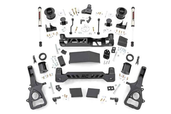 Rough Country - 6 Inch RAM Suspension Lift Kit w/V2 Shocks 19-20 RAM 1500 4WD 22XL Factory Wheel Models Rough Country