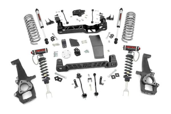 Rough Country - 6.0 Inch Dodge Suspension Lift Kit Vertex Struts and V2 Shocks (12-18 Ram 1500 4WD) Rough Country