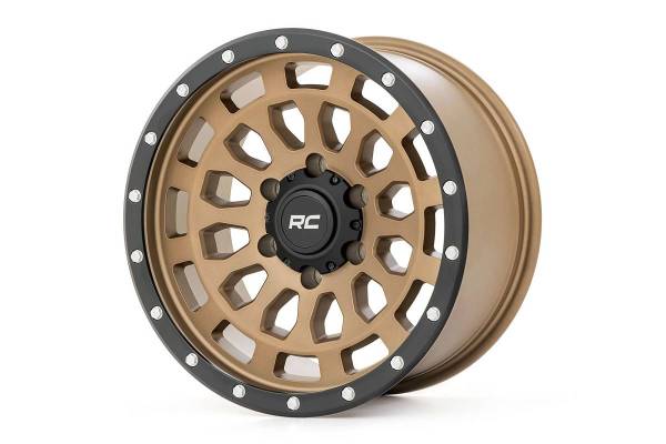 Rough Country - 87 Series Wheel Simulated Beadlock Bronze/Black 17x8.5 5x5 +0mm Rough Country