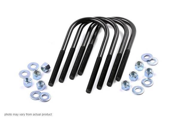 Rough Country - 9/16 Inch Round U Bolts 3.625 x 10.0 E Coated Black Corrosion Resistant Sold as Set of 4 Rough Country