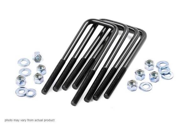 Rough Country - 9/16 Inch Square U Bolts 2.375 x 7.75 E Coated Black Corrosion Resistant Sold as Set of 4 Rough Country