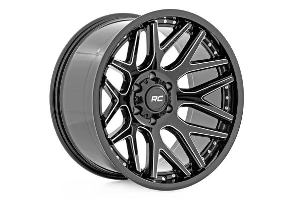 Rough Country - 95 Series Wheel Machined One-Piece Gloss Black 22x10 8x180 -19mm Rough Country