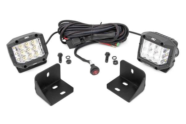 Rough Country - Can-Am Defender Rear Facing 3 Inch Chrome Series LED Kit 16-20 Defender Rough Country