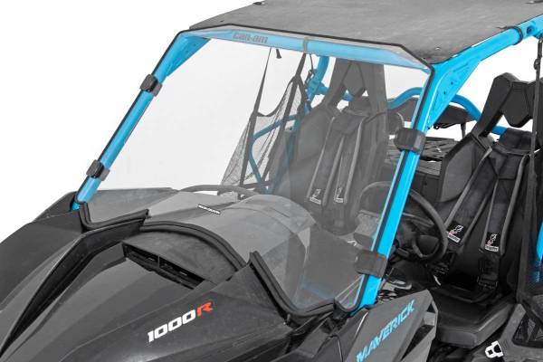 Rough Country - Can-Am Full Scratch Resistant Front Windshield 13-18 Can-Am Maverick Rough Country