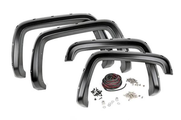 Rough Country - Chevrolet Pocket Fender Flares w/Rivets 07-13 Silverado 1500 5 Foot 8 Inch Bed Rough Country