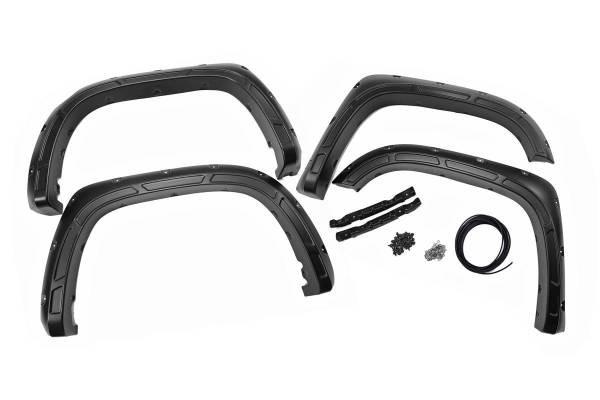 Rough Country - Defender Pocket Fender Flares Flat Black Toyota Tundra 2WD/4WD (14-21) Rough Country