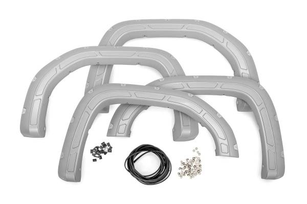 Rough Country - Defender Pocket Fender Flares Silver Ice Metallic GMC Sierra 1500 (19-23) Rough Country