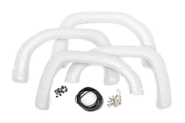 Rough Country - Defender Pocket Fender Flares Summit White GMC Sierra 1500 (19-23) Rough Country