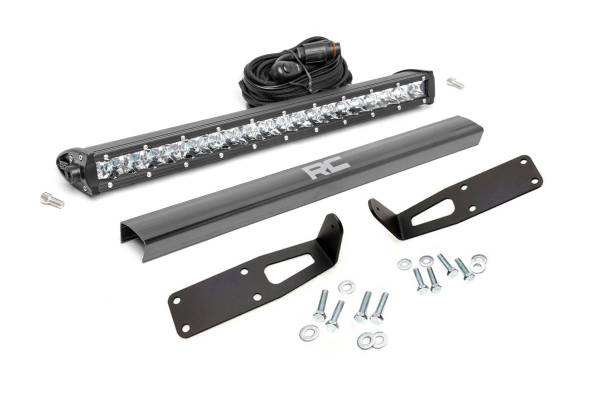 Rough Country - Dodge Hidden Bumper Kit w/ 20-inch LED Light Bar Chrome Series (03-18 Ram 2500/3500) Rough Country