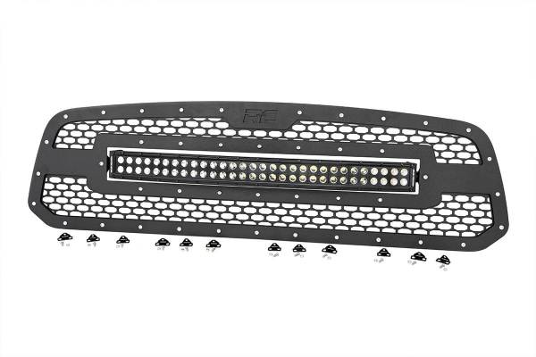 Rough Country - Dodge Mesh Grille w/30 Inch Dual Row Black Series LED 13-18 RAM 1500 Rough Country