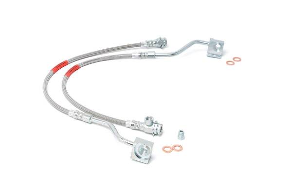 Rough Country - Extended Front Stainless Steel Brake Lines 80-96 F150/Bronco Rough Country