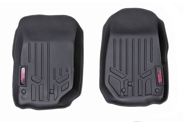 Rough Country - Floor Mats Front 14-18 Jeep Wrangler JK 4WD Rough Country