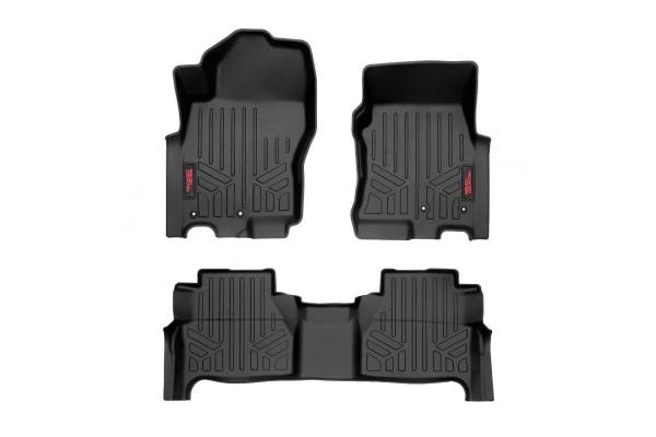 Rough Country - Floor Mats Front Rear and Rear Row Crew Cab Nissan Frontier 2WD/4WD (22-23) Rough Country