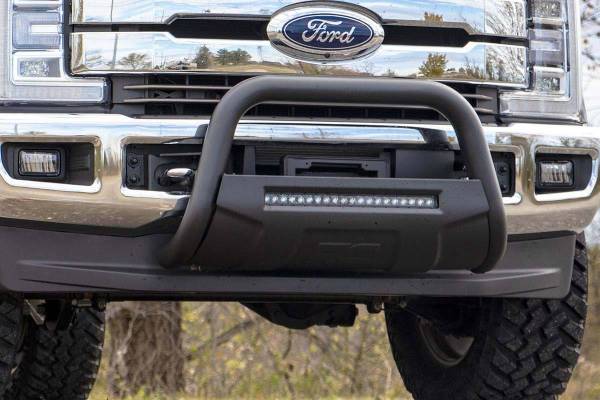 Rough Country - Ford 17-20 F-250 Bull Bar w/LED Light Bar Black Rough Country