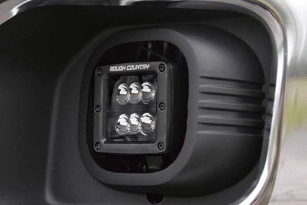 Rough Country - Ford 2 Inch Cree LED Fog Light Kit Black Series 11-16 F-250/350 Rough Country