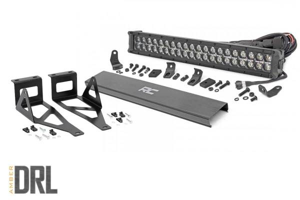 Rough Country - Ford 20 Inch LED Bumper Kit Black Series w/Amber DRL 05-07 F-250/350 Rough Country