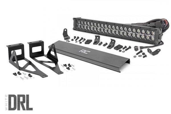 Rough Country - Ford 20 Inch LED Bumper Kit Black Series w/White DRL 05-07 F-250/350 Rough Country